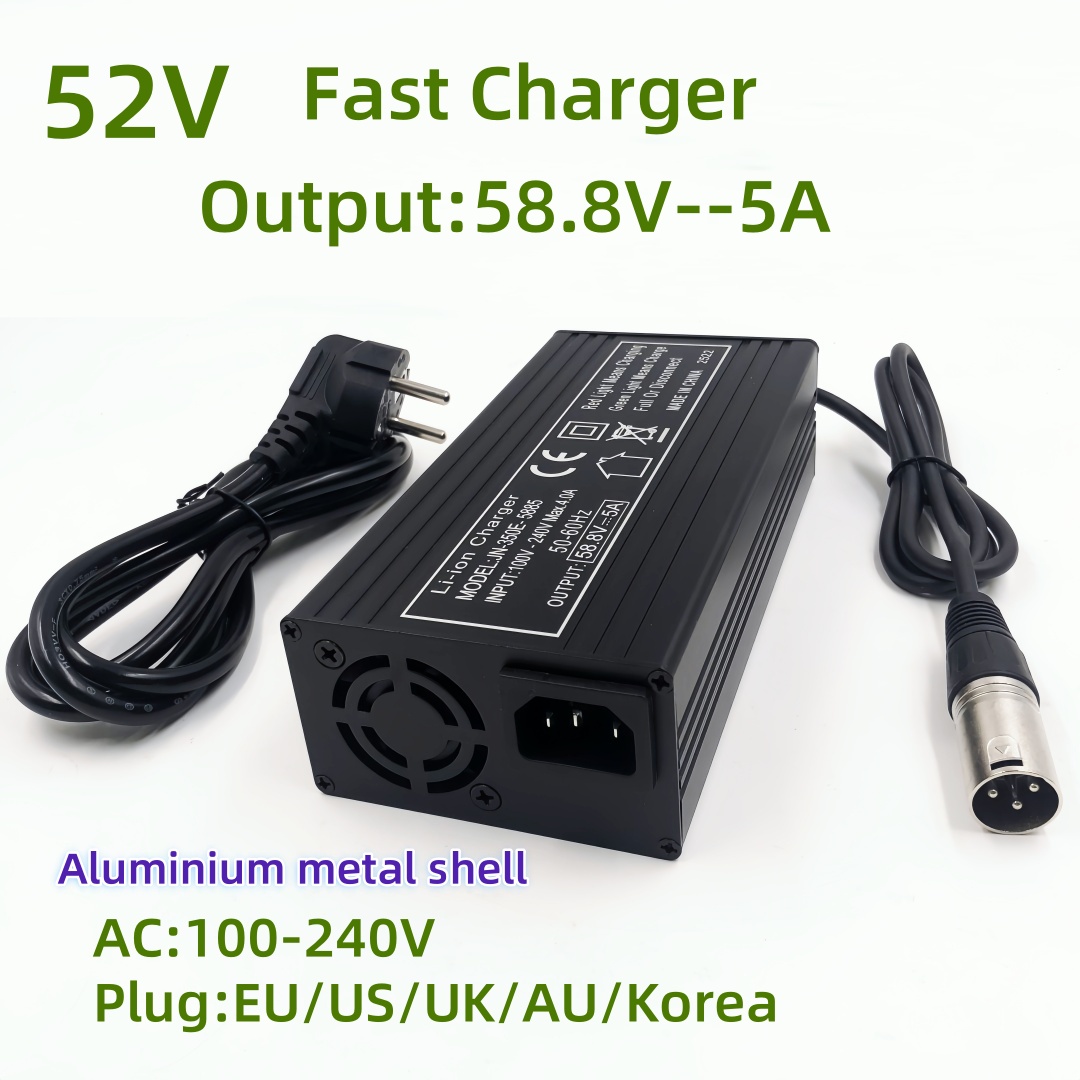 84V 20A Smart Charger - Chargeur rapide 52V 58.8V/5A pour batterie