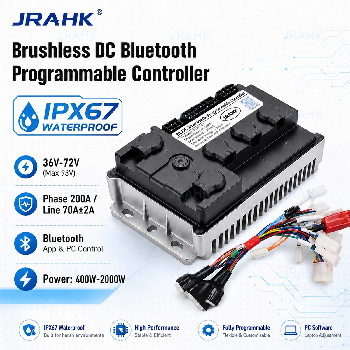 Kelly Kls7230S Controller - Contrôleur de moteur programmable Bluetooth BLDC