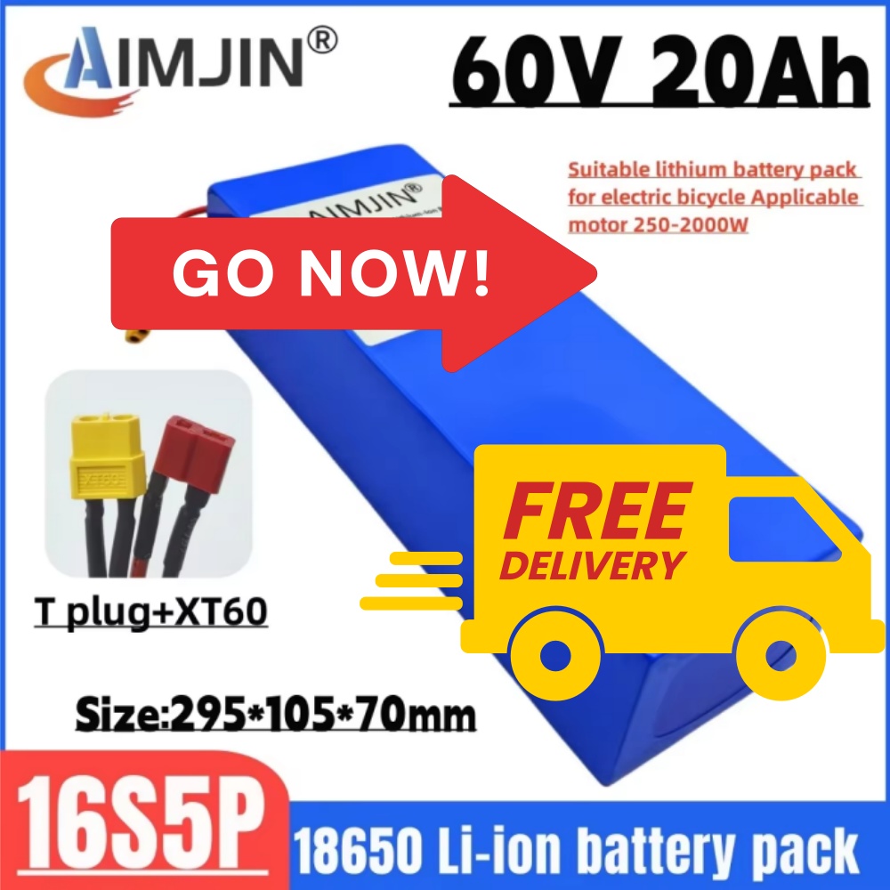 72V 40Ah Lifepo4 Battery Pack - Batterie Li-ion haute puissance 20000mAh 16S5P